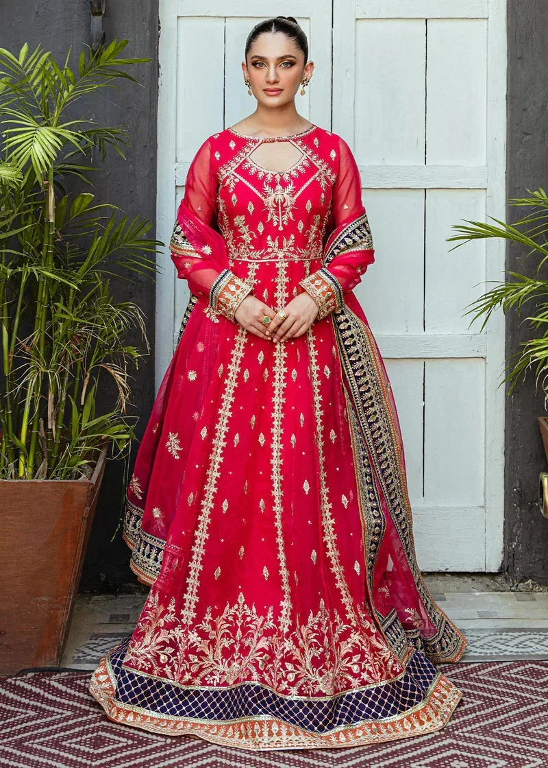 Daud Abbas Formals Collection Coral Organza – view 1 – Poshaq