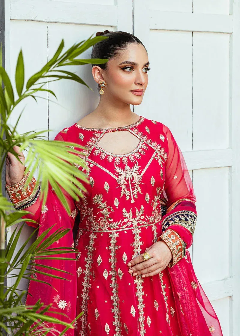 Daud Abbas Formals Collection Coral Organza – view 2 – Poshaq