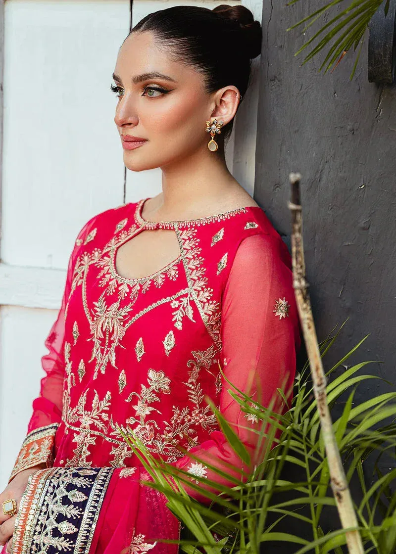 Daud Abbas Formals Collection Coral Organza – view 4 – Poshaq