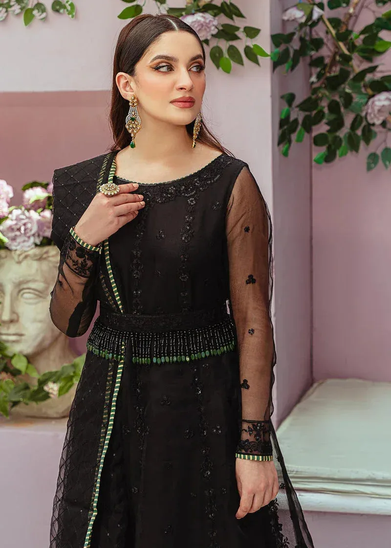 Daud Abbas Formals Collection Black Organza – view 2 – Poshaq