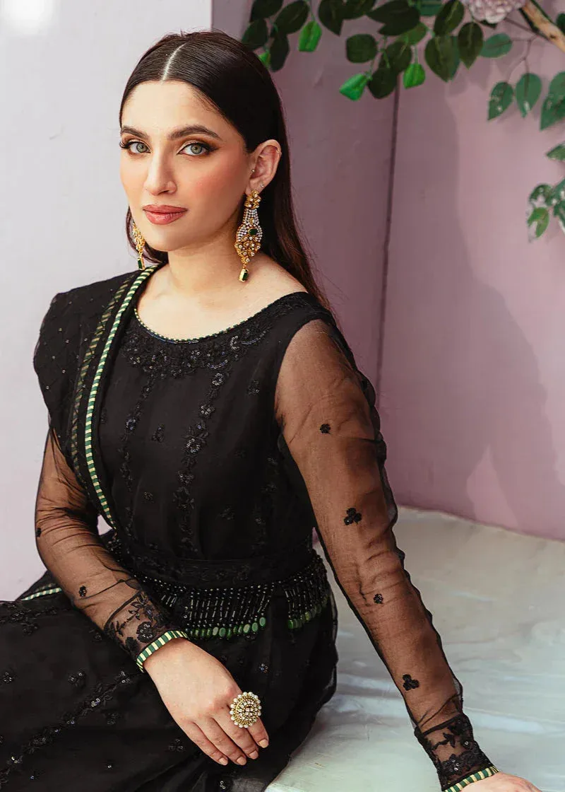 Daud Abbas Formals Collection Black Organza – view 3 – Poshaq