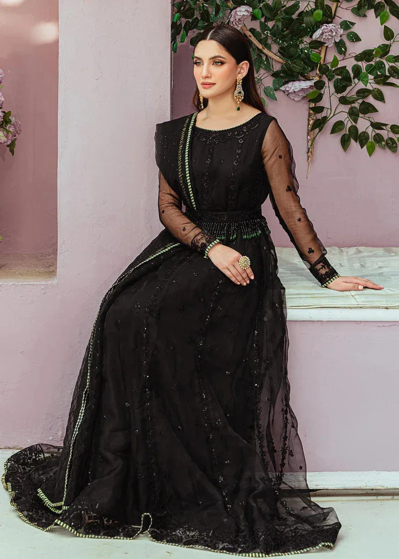 Daud Abbas Formals Collection Black Organza – view 4 – Poshaq