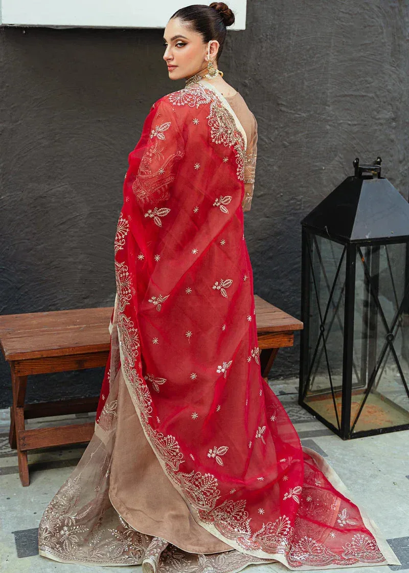 Daud Abbas Formals Collection Beige Organza – view 2 – Poshaq
