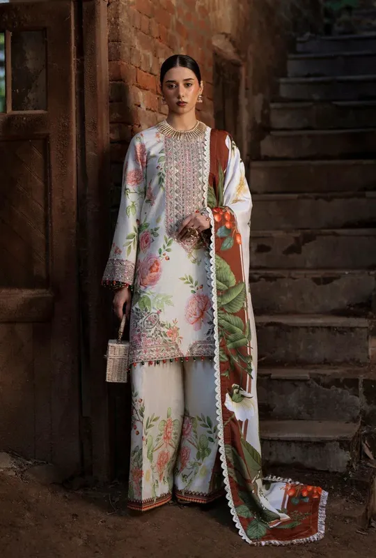 AJR Couture Sard Sham Off White Organza – view 1 – Poshaq