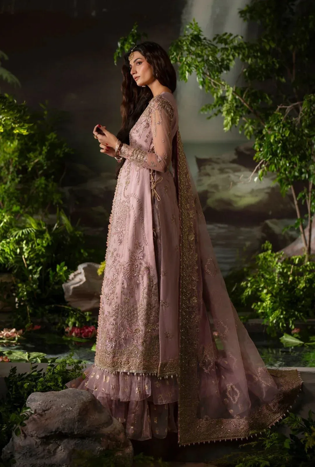 AJR Couture Dastan e Ishq Blush Pink Organza – view 5 – Poshaq