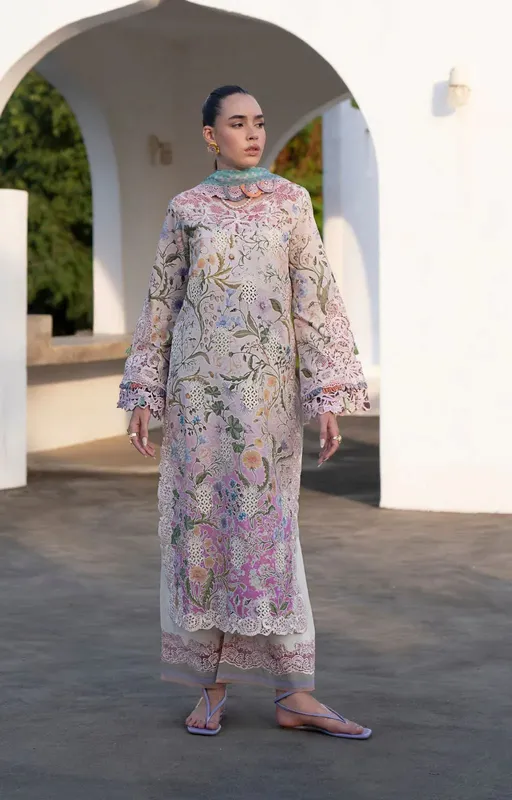 AJR Couture Printakari Lawn 25 Omber Chiffon – view 1 – Poshaq