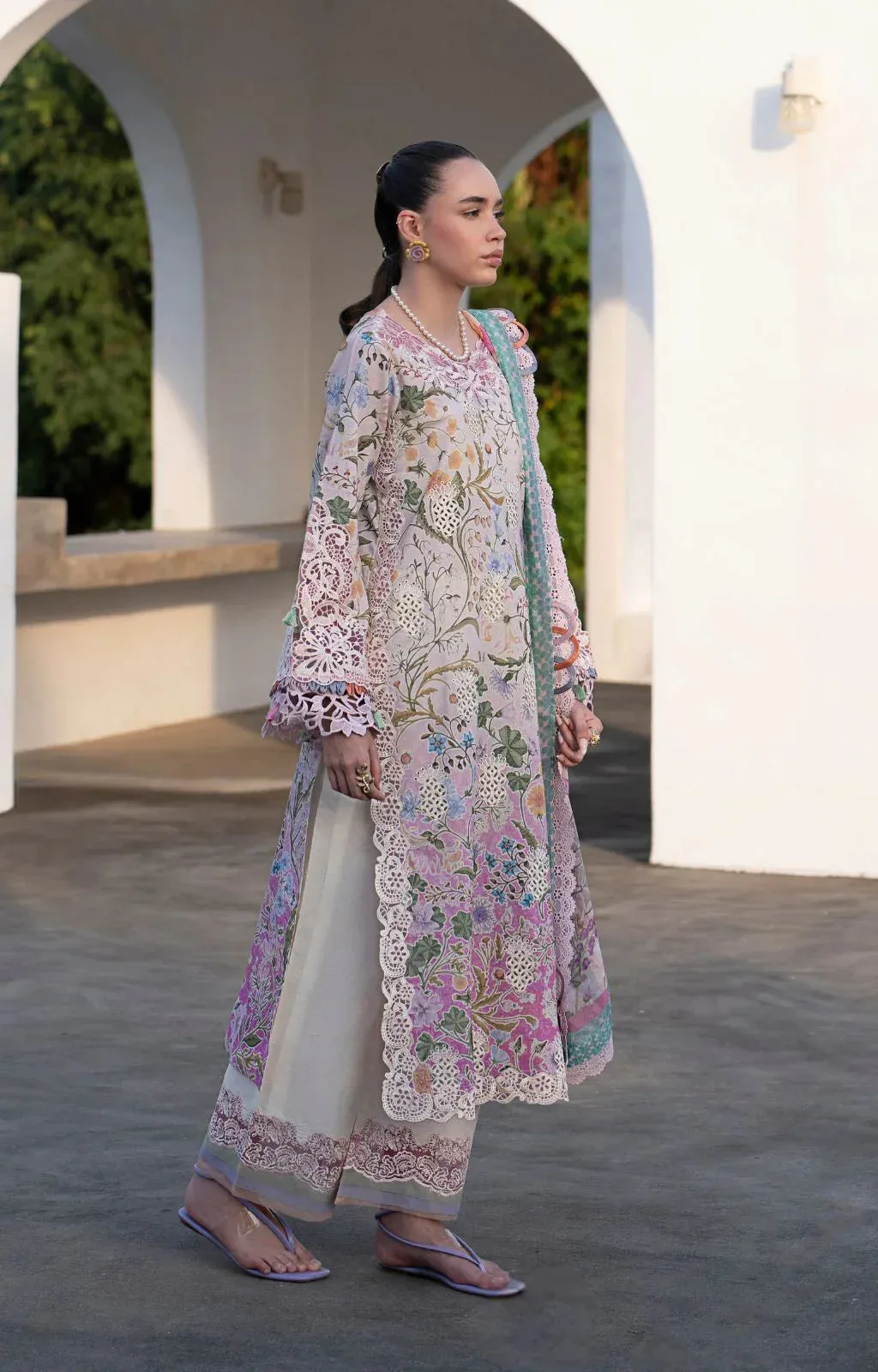 AJR Couture Printakari Lawn 25 Omber Chiffon – view 2 – Poshaq