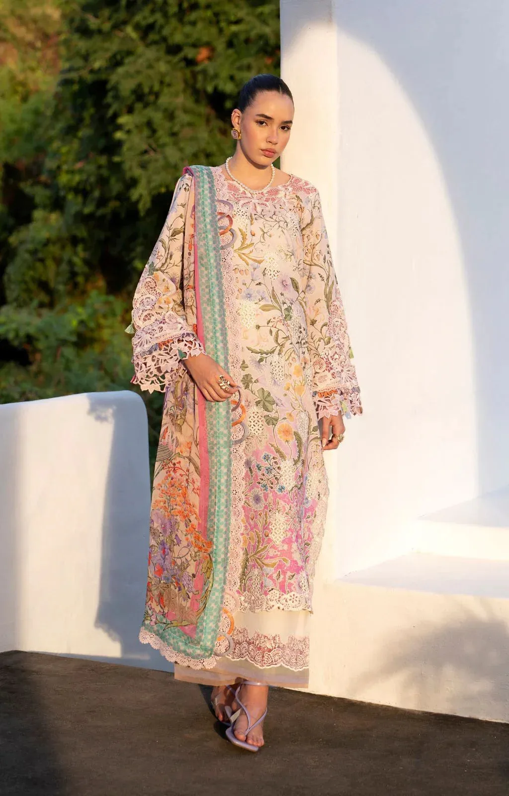 AJR Couture Printakari Lawn 25 Omber Chiffon – view 5 – Poshaq