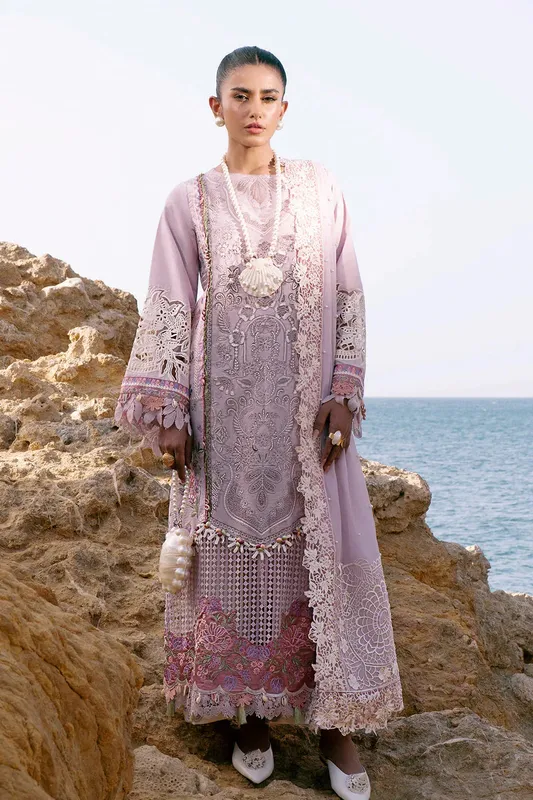 AJR Couture Dastan Luxury Lawn 25 Lilac Organza – view 1 – Poshaq