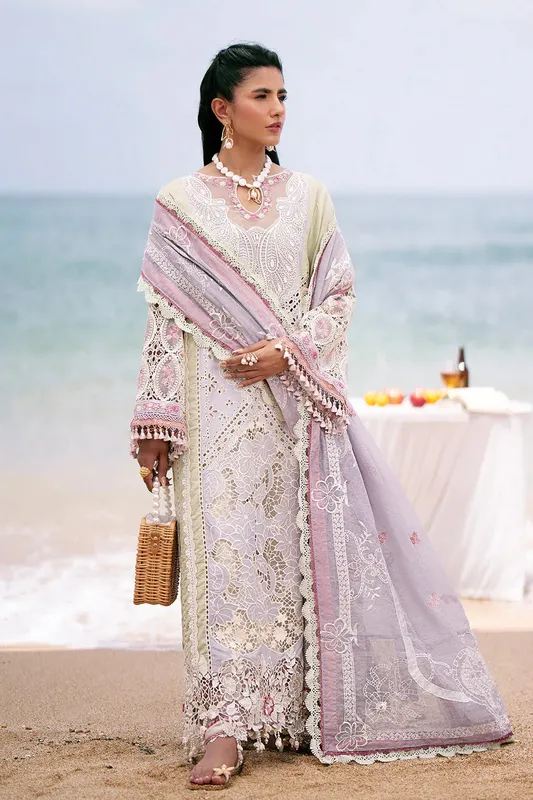 AJR Couture Dastan Luxury Lawn 25 Lilac Organza – view 1 – Poshaq