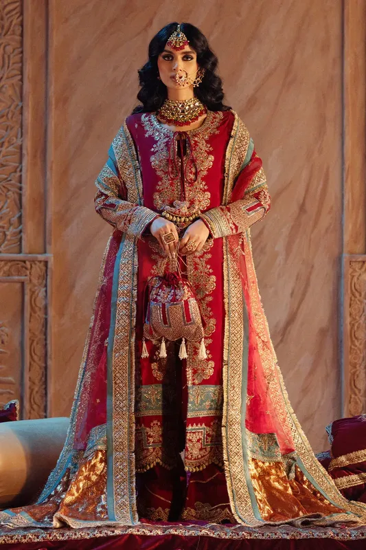 AJR Couture The Silk Edition 25 Red Raw Silk – view 1 – Poshaq