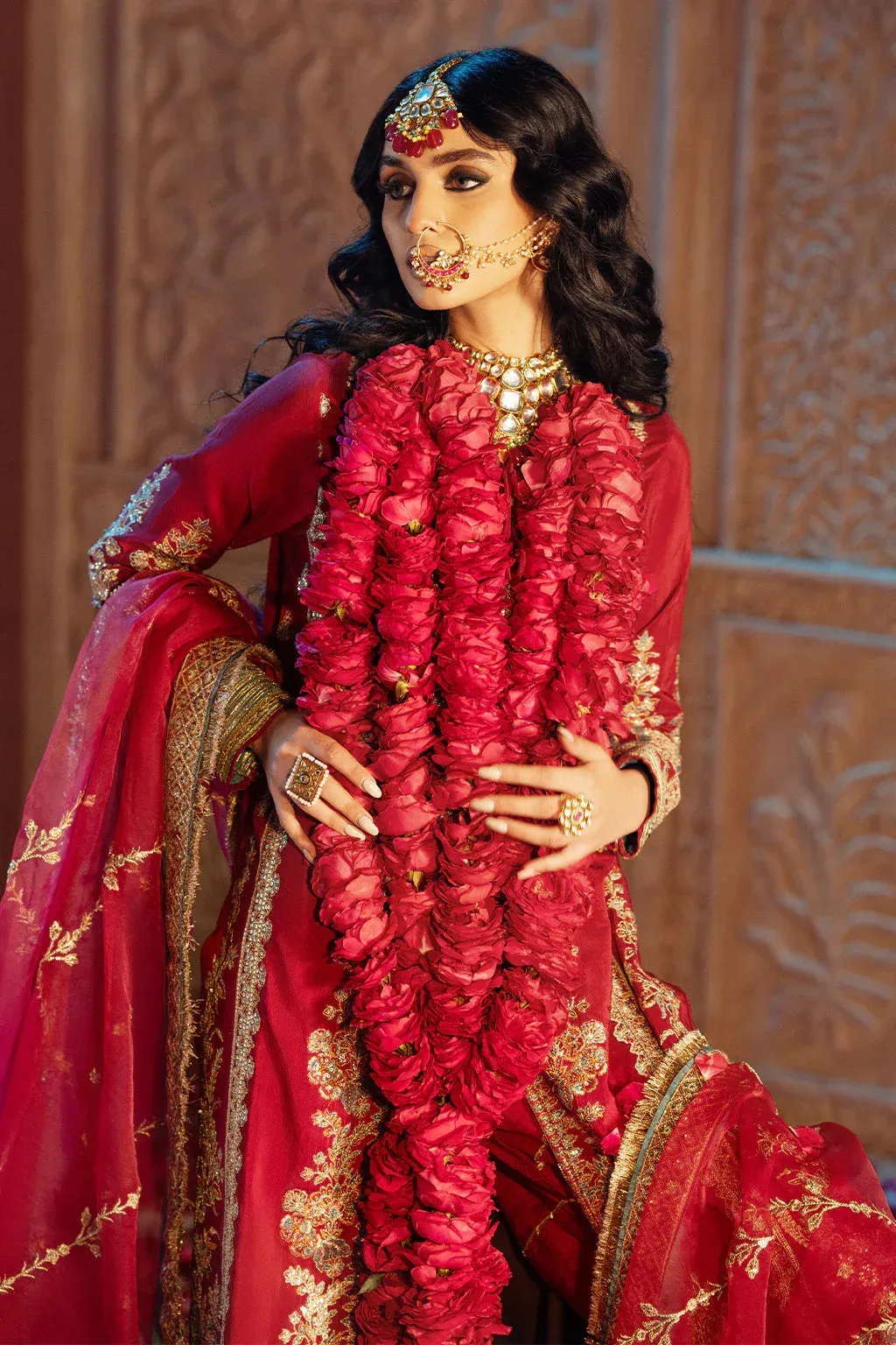 AJR Couture The Silk Edition 25 Red Raw Silk – view 6 – Poshaq