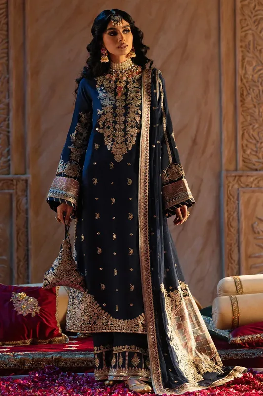 AJR Couture The Silk Edition 25 Blue Raw Silk – view 1 – Poshaq