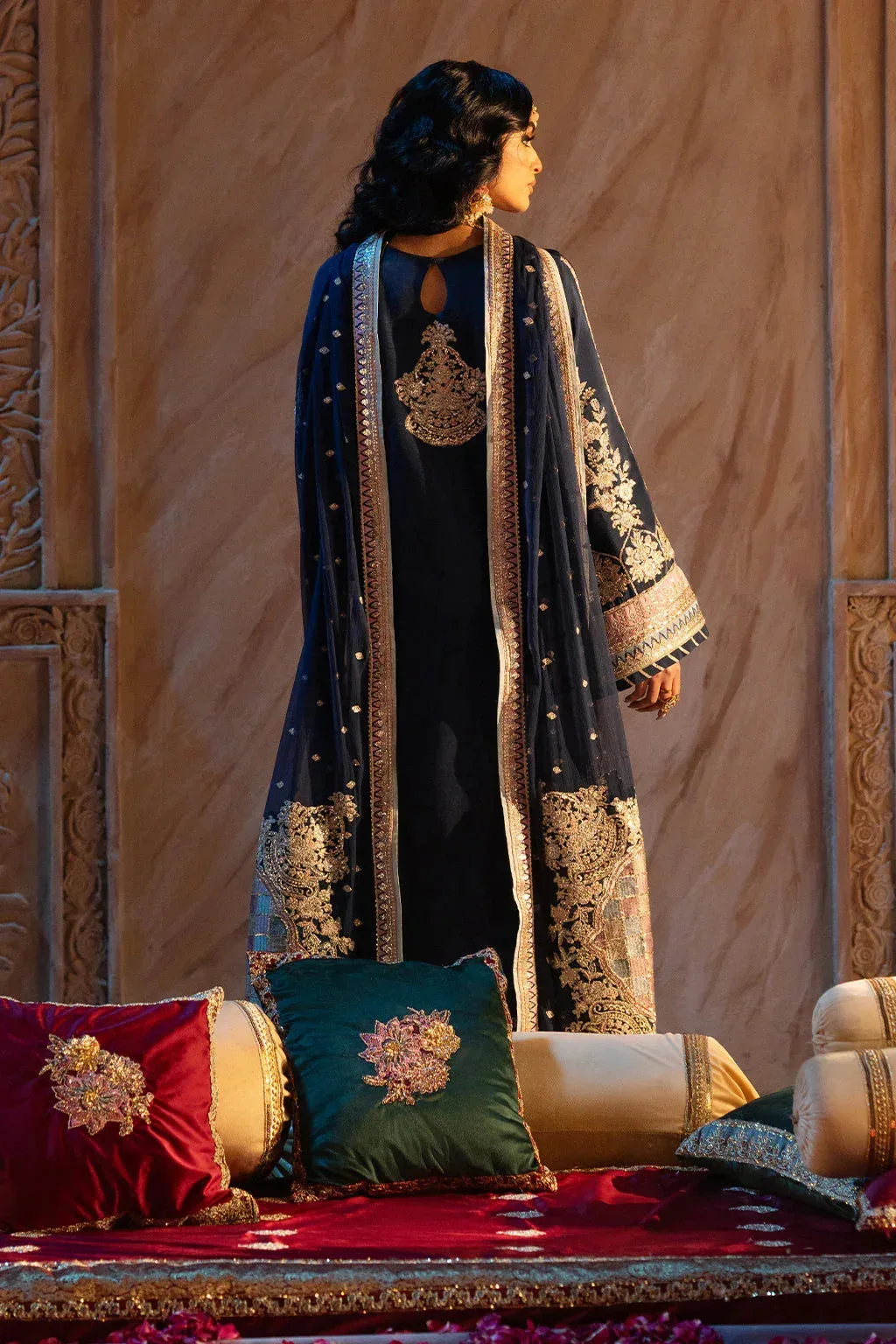 AJR Couture The Silk Edition 25 Blue Raw Silk – view 2 – Poshaq