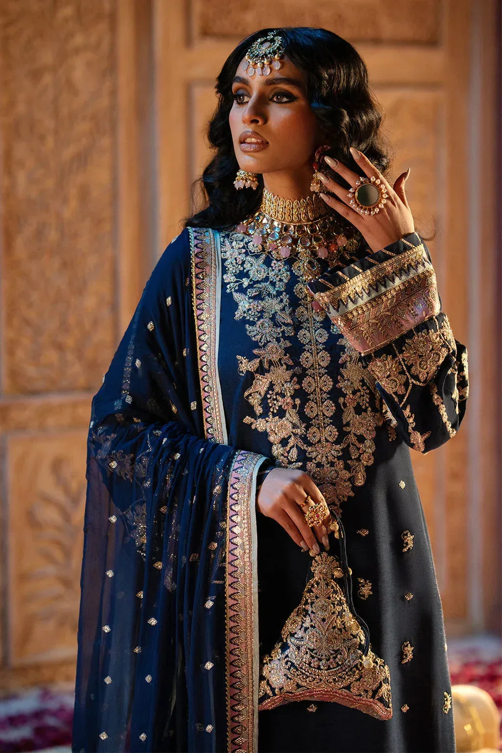 AJR Couture The Silk Edition 25 Blue Raw Silk – view 4 – Poshaq