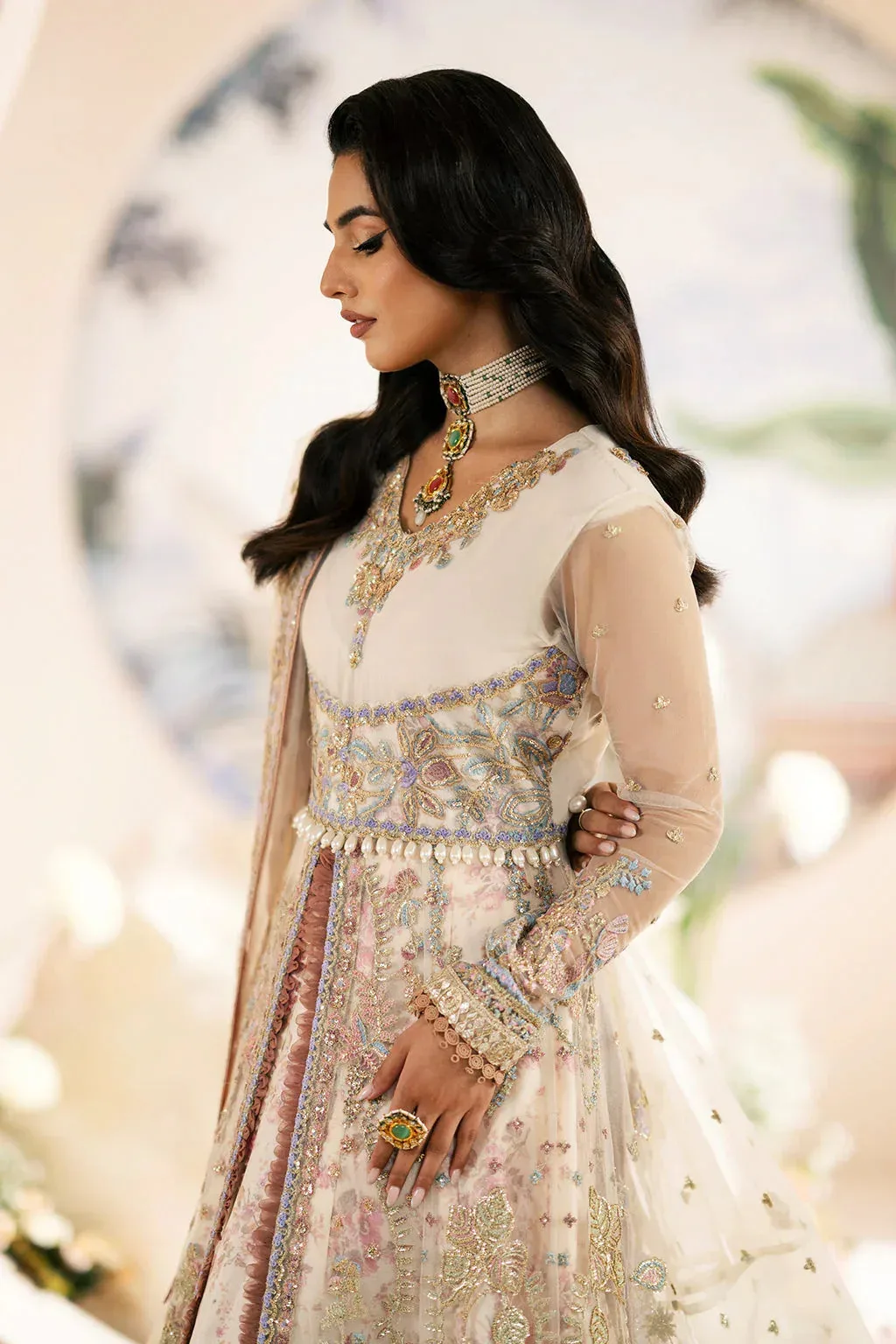 AJR Couture Festive Formals 24 Off White Organza – view 3 – Poshaq