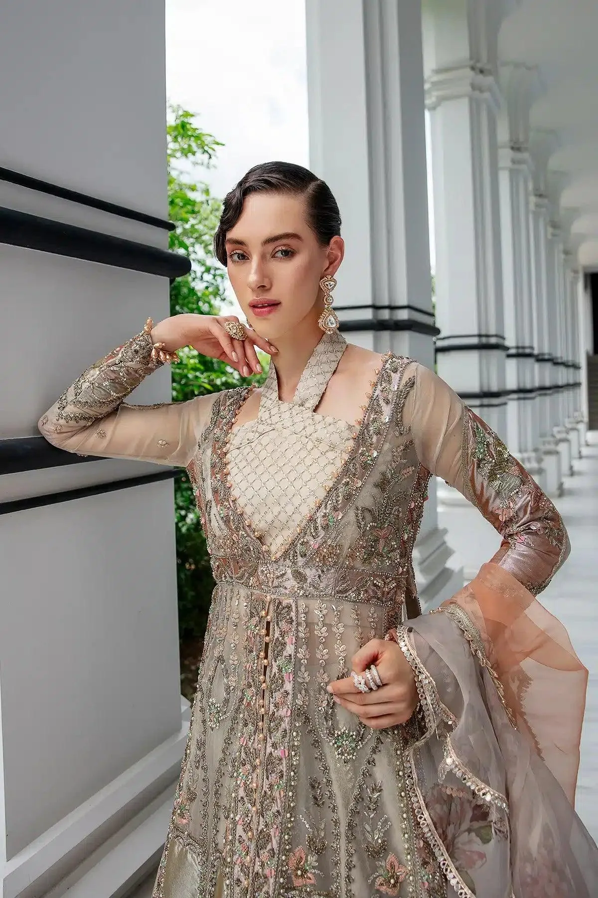 AJR Couture Bridal Couture23 Peach Organza – view 5 – Poshaq