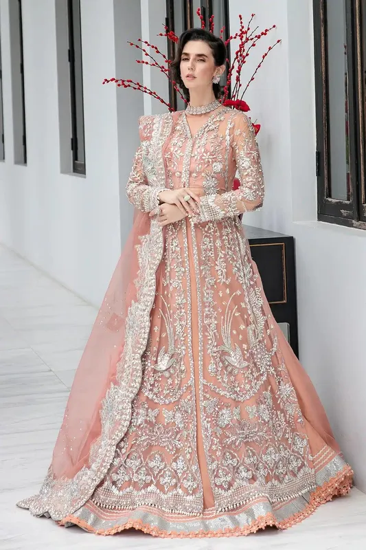 AJR Couture Bridal Couture23 Silver Organza – view 1 – Poshaq