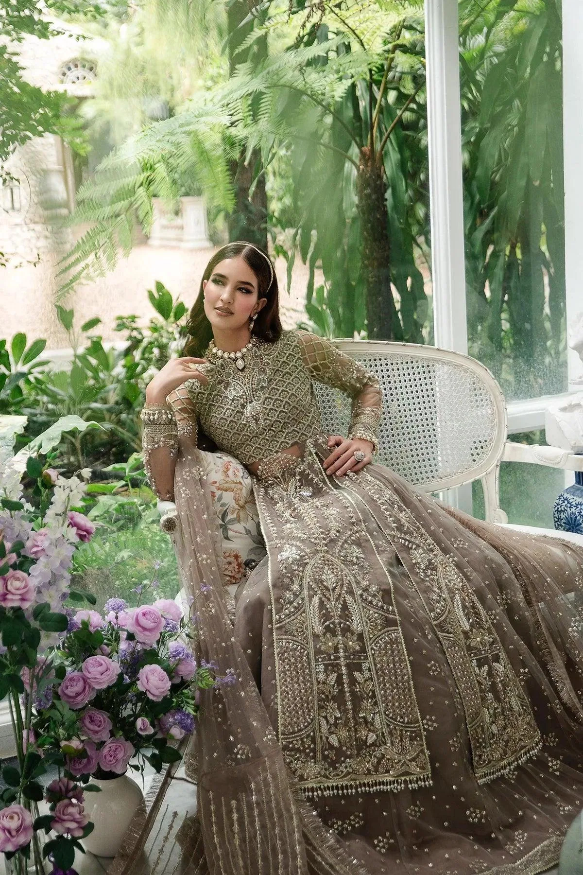 AJR Couture Alif Luxury Wedding Formals 23 Green Organza – view 5 – Poshaq