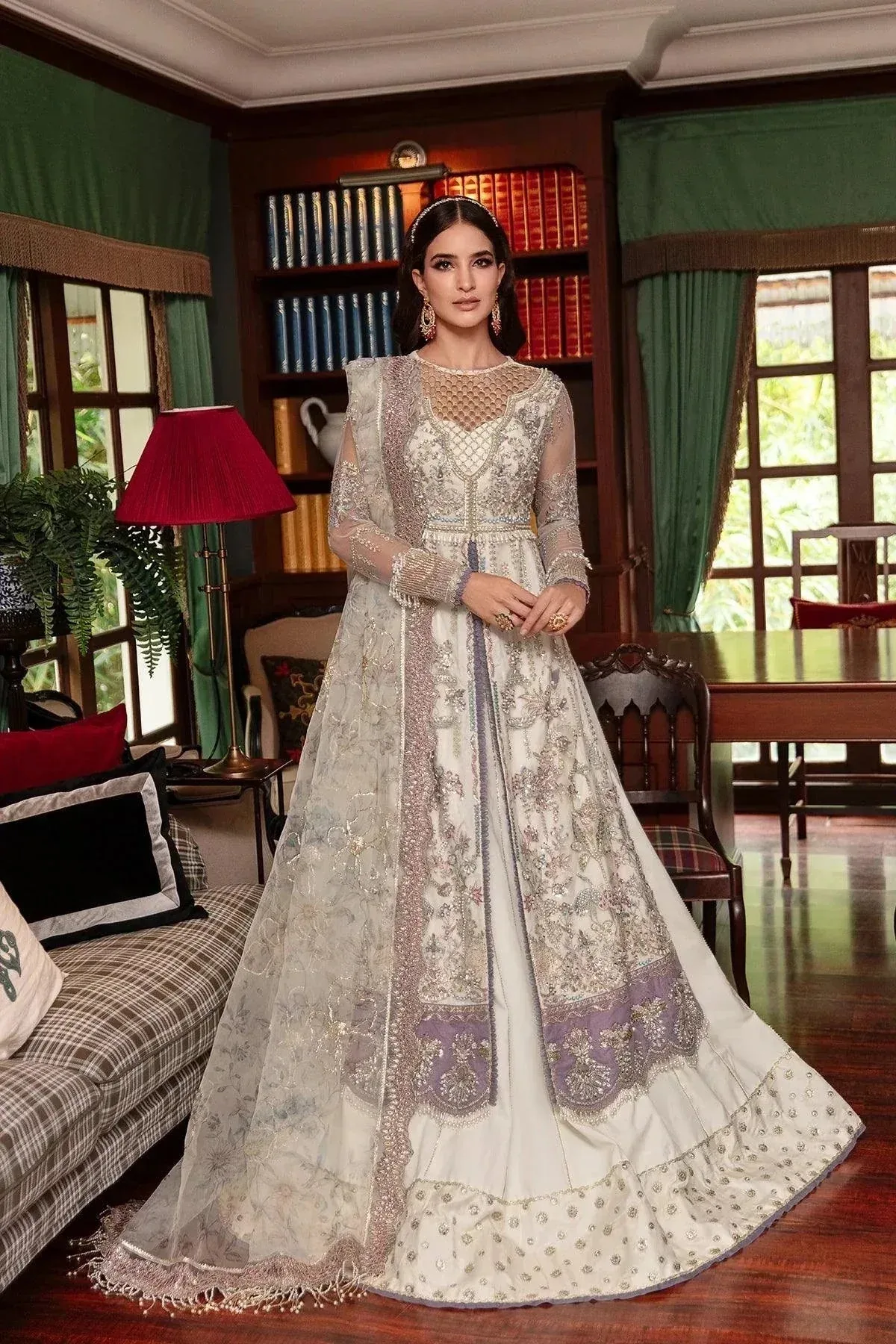 AJR Couture Alif Luxury Wedding Formals 23 Cream Raw Silk – view 1 – Poshaq