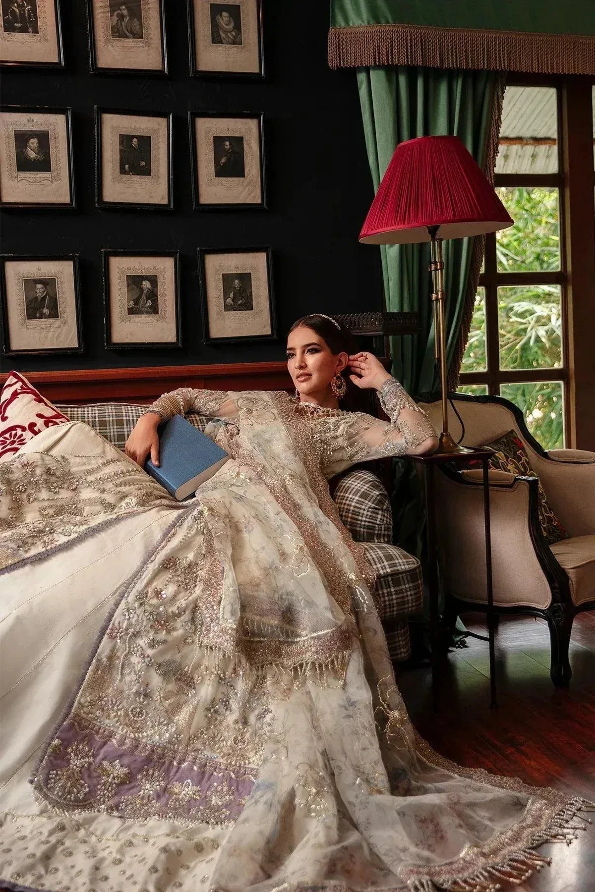 AJR Couture Alif Luxury Wedding Formals 23 Cream Raw Silk – view 3 – Poshaq