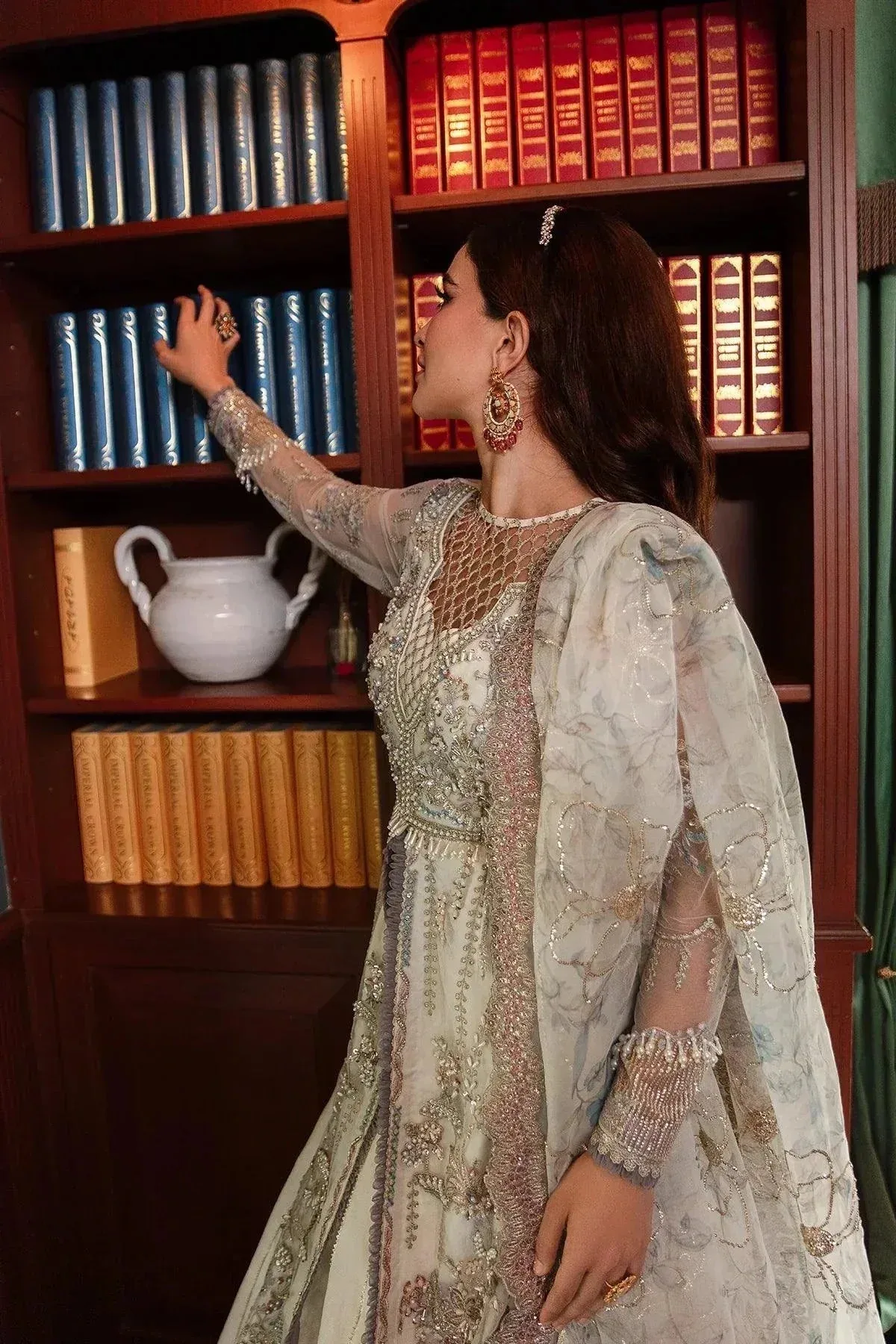 AJR Couture Alif Luxury Wedding Formals 23 Cream Raw Silk – view 4 – Poshaq