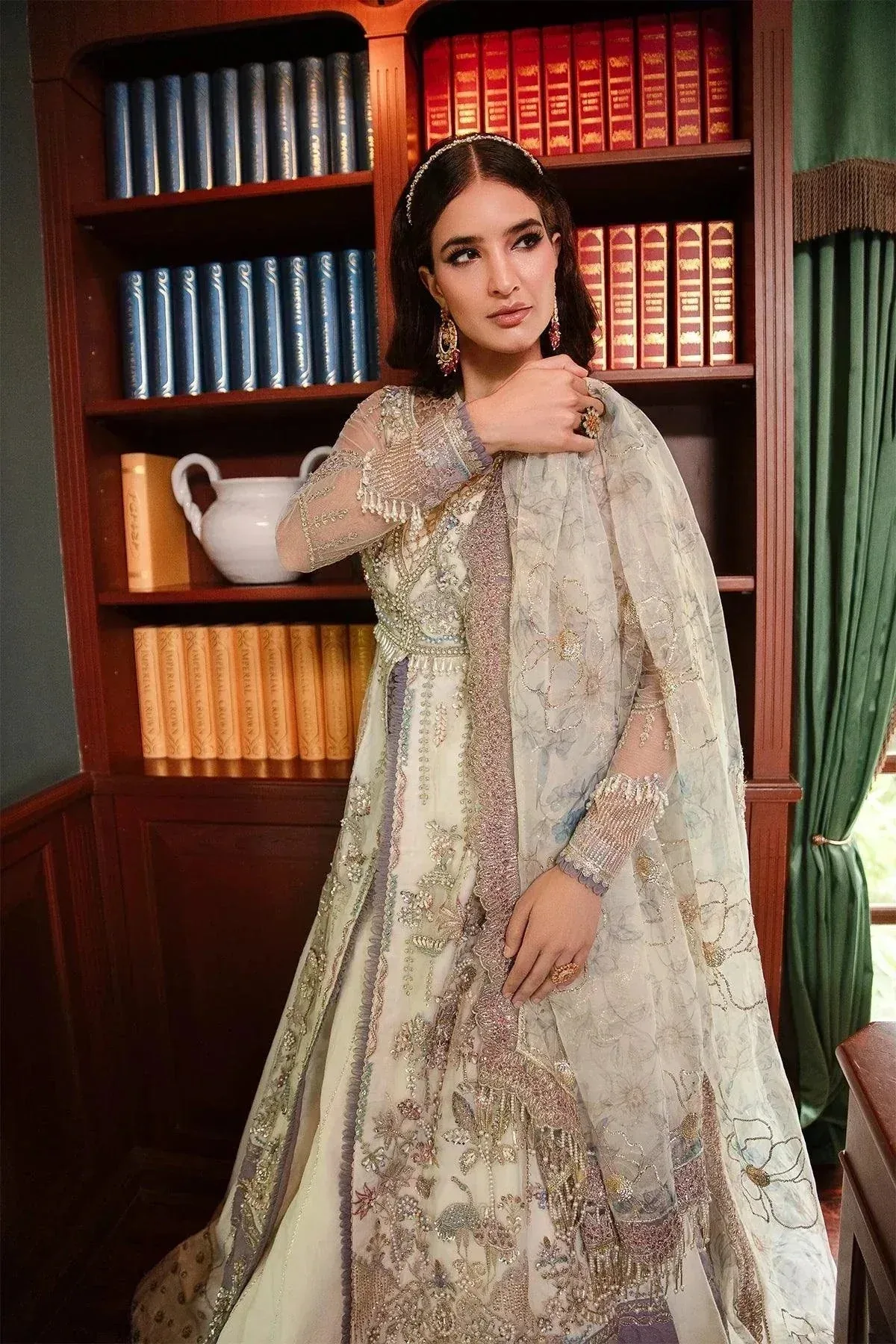 AJR Couture Alif Luxury Wedding Formals 23 Cream Raw Silk – view 5 – Poshaq