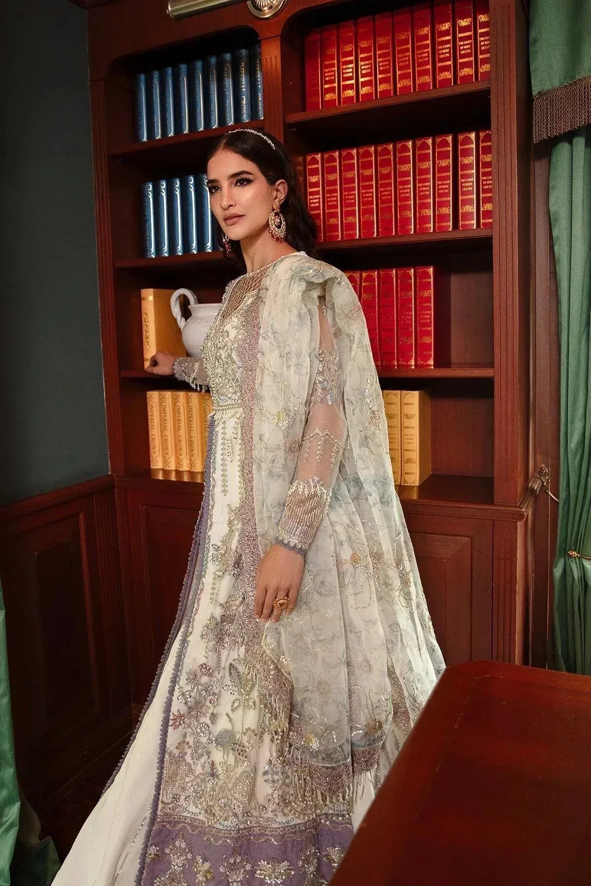 AJR Couture Alif Luxury Wedding Formals 23 Cream Raw Silk – view 7 – Poshaq