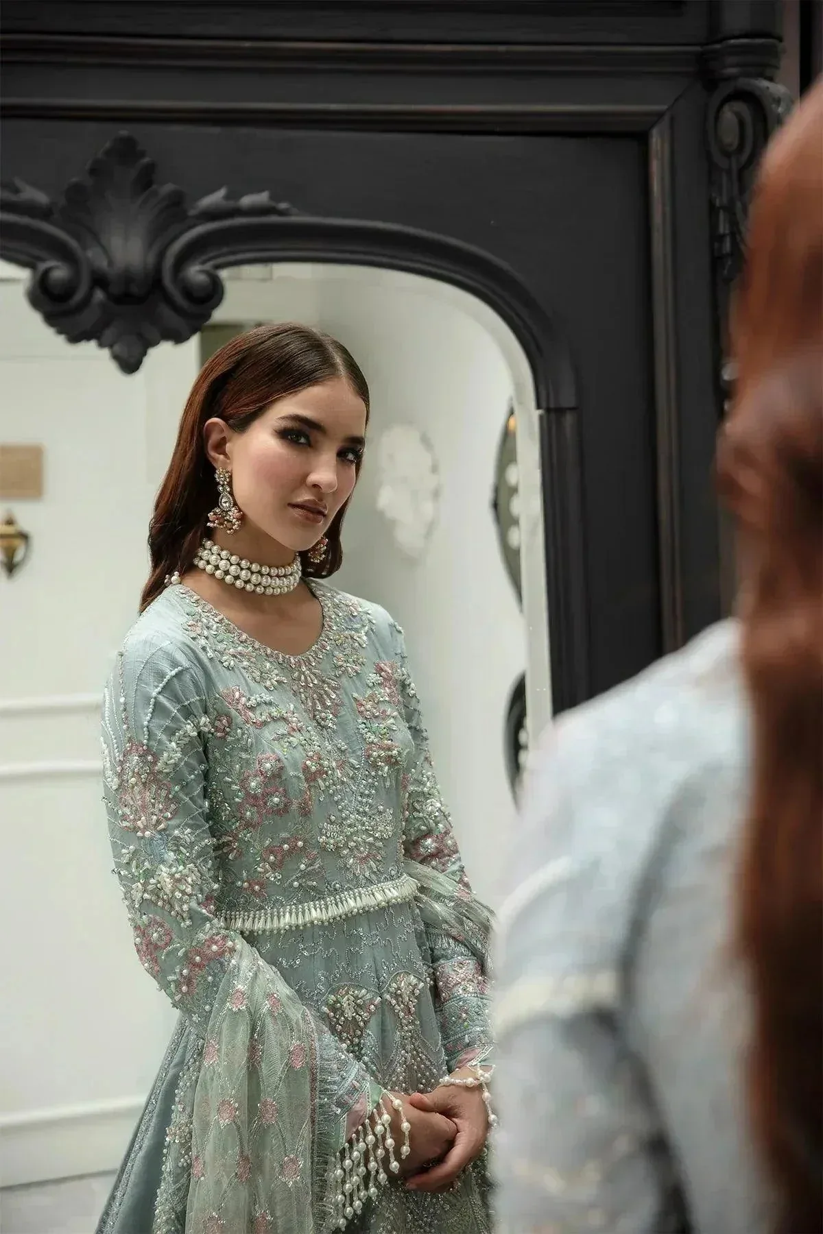 AJR Couture Alif Luxury Wedding Formals 23 Blue Raw Silk – view 7 – Poshaq