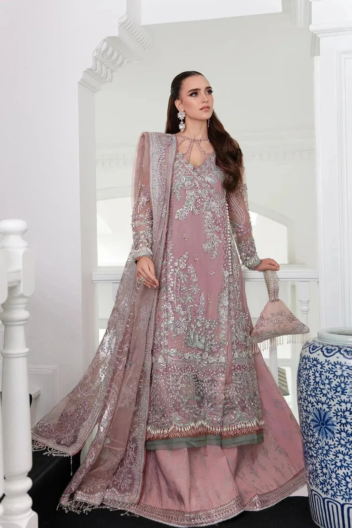 AJR Couture Alif Luxury Wedding Formals 23 Plum Raw Silk – view 1 – Poshaq