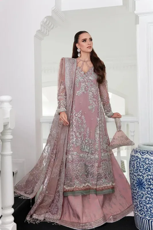 AJR Couture Alif Luxury Wedding Formals 23 Plum Raw Silk – view 1 – Poshaq