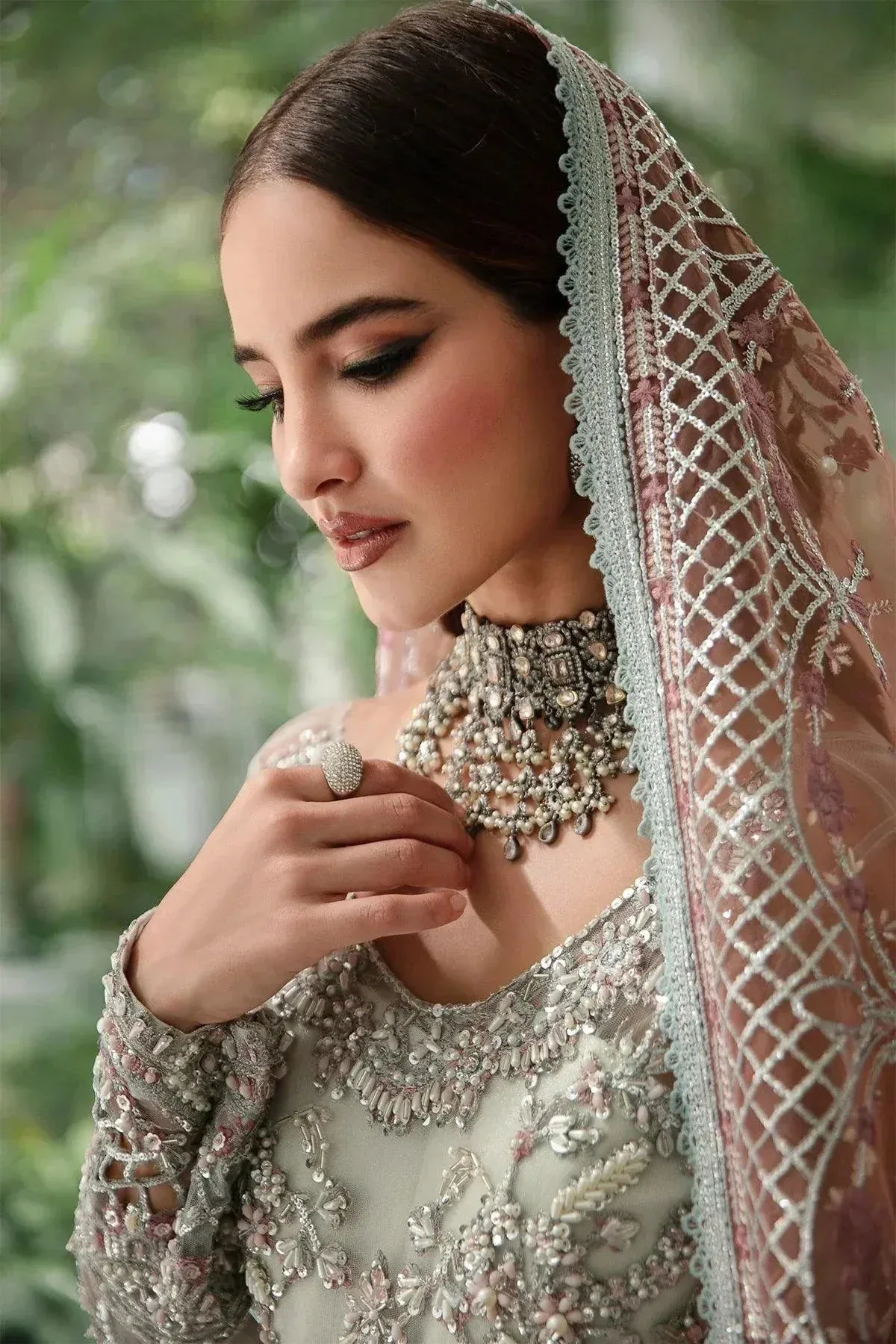 AJR Couture Alif Luxury Wedding Formals 23 Ivory Organza – view 7 – Poshaq