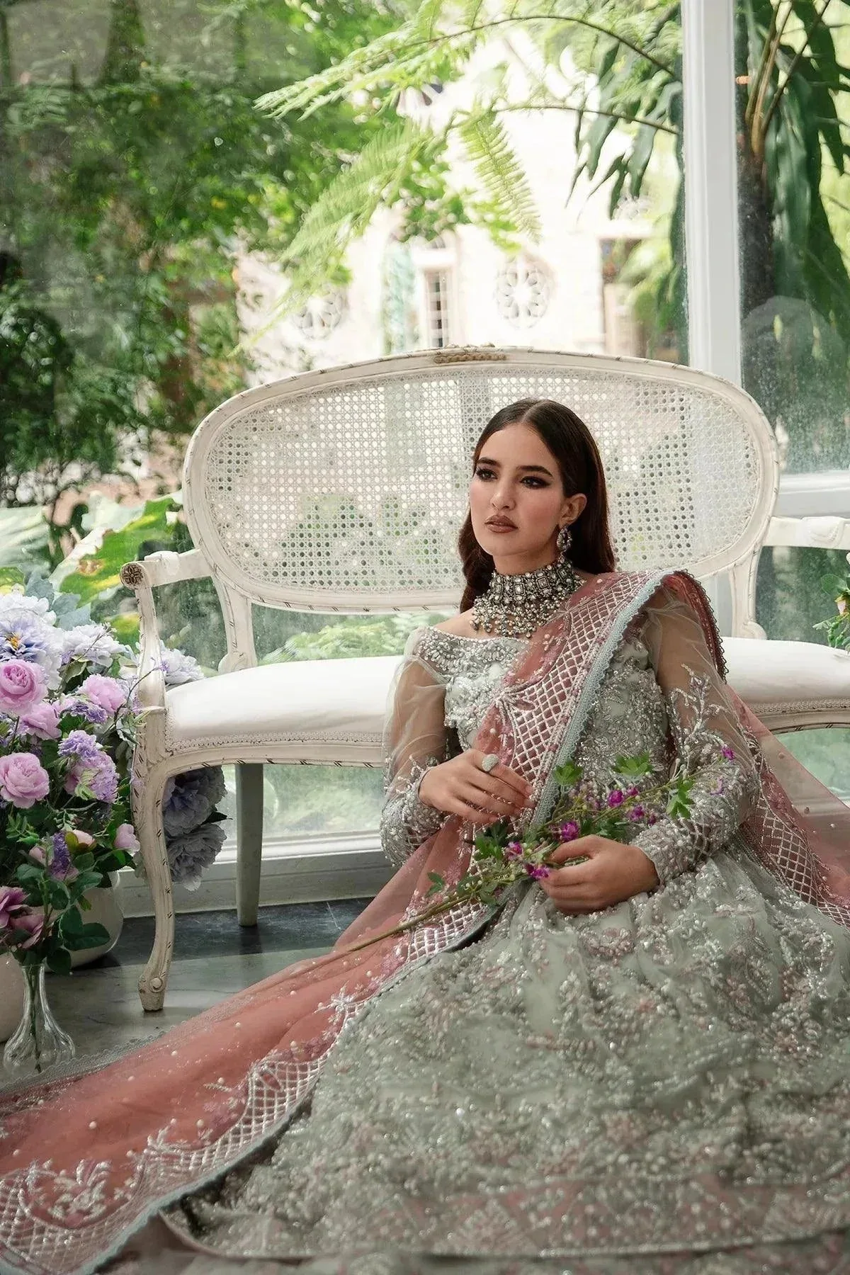AJR Couture Alif Luxury Wedding Formals 23 Ivory Organza – view 8 – Poshaq