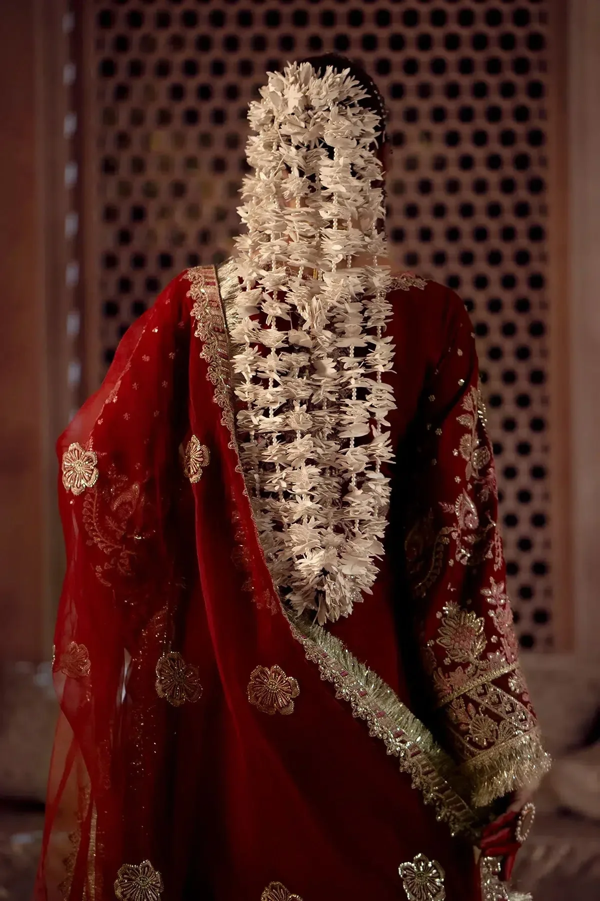 AJR Couture Mushk The Silk Edit Red Raw Silk – view 6 – Poshaq