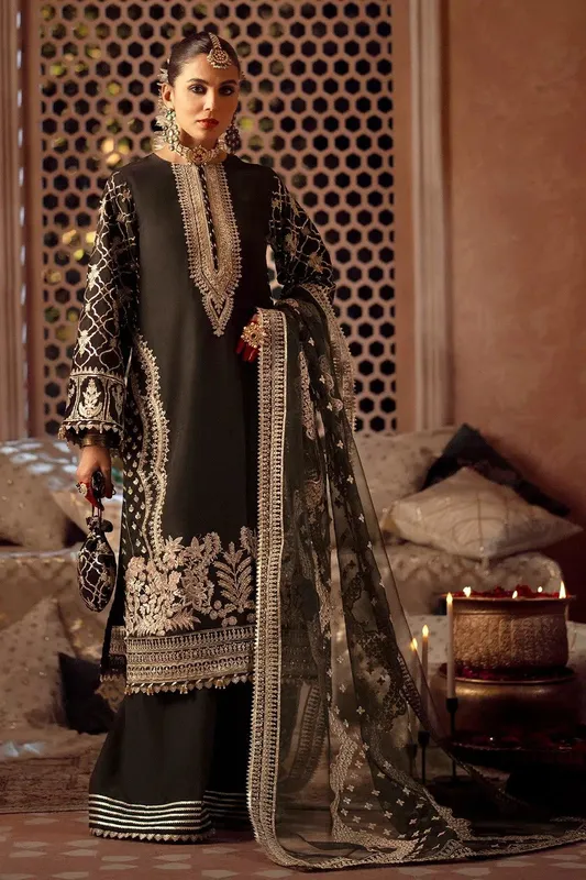 AJR Couture Mushk The Silk Edit Raw Silk – view 1 – Poshaq