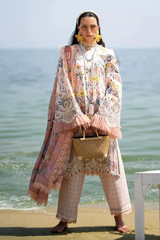 AJR Couture Alif Signature Luxury Lawn 24 Beige Cambric – view 1 – Poshaq