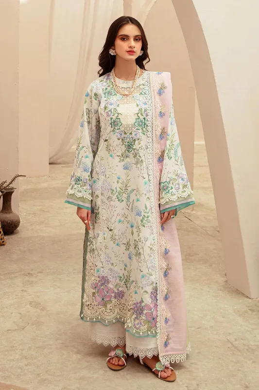 AJR Couture Alif Affordable Lawn 24 Beige Cambric – view 1 – Poshaq