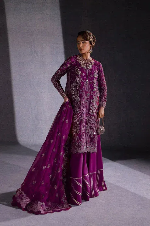 Ezra Ermina Collection 25 Magenta Raw Silk – view 1 – Poshaq