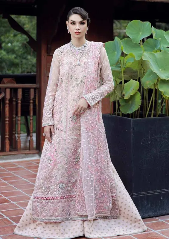 Ezra Wedding Collection Pink Organza – view 1 – Poshaq