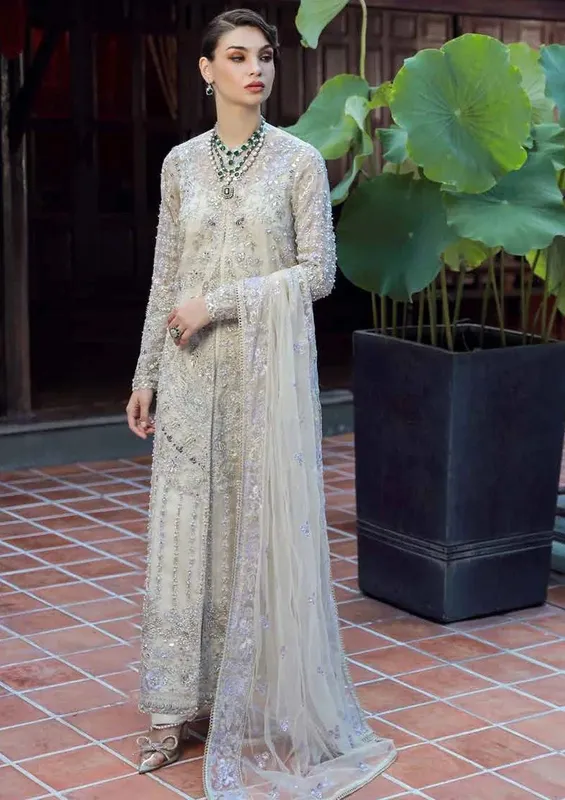 Ezra Wedding Collection Grey Net – view 1 – Poshaq
