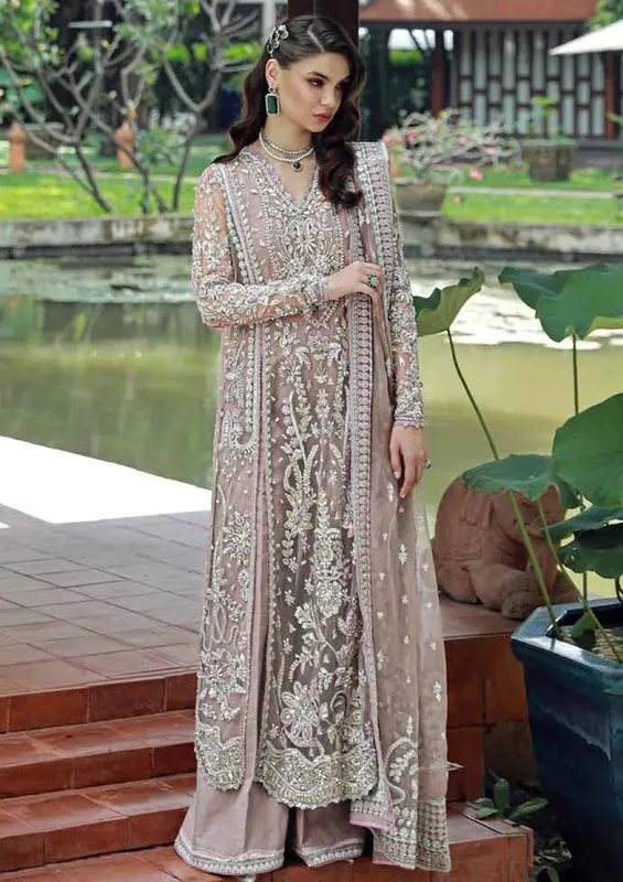 Ezra Wedding Collection Pink Net – view 1 – Poshaq