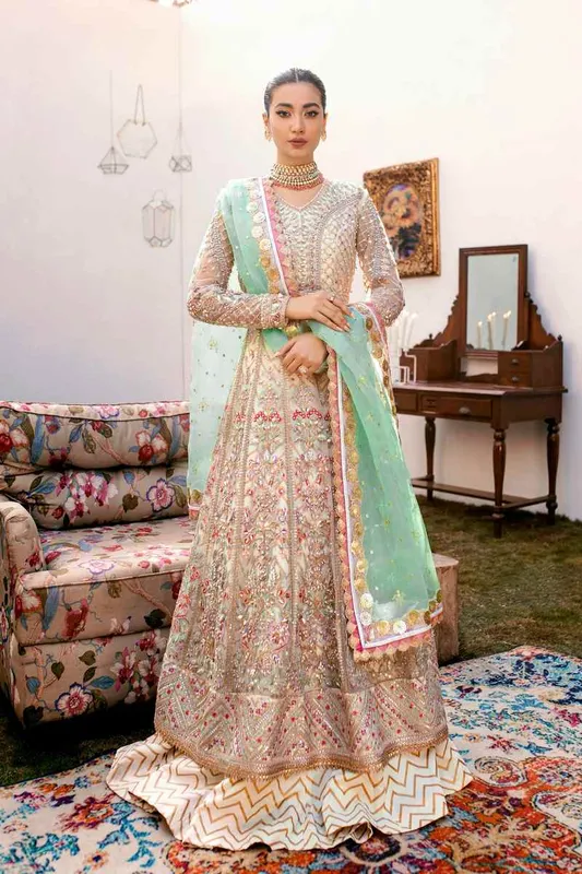 Ezra Wedding Collection Cream Cotton Silk – view 1 – Poshaq