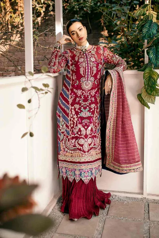 Ezra Wedding Collection Red Cotton Silk – view 1 – Poshaq