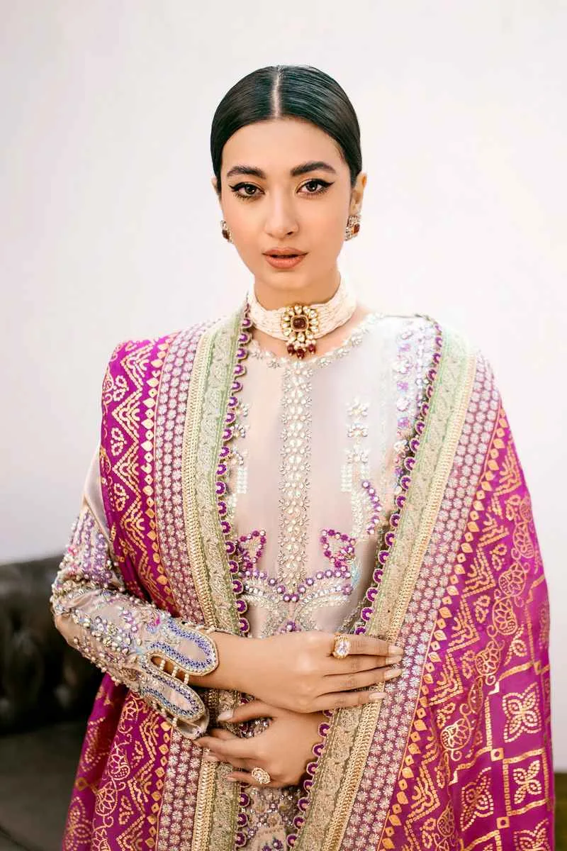 Ezra Wedding Collection Pink Raw Silk – view 5 – Poshaq