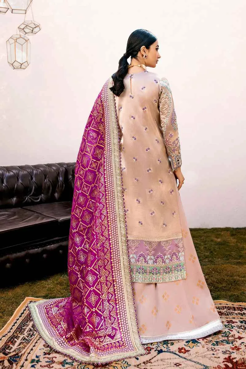 Ezra Wedding Collection Pink Raw Silk – view 6 – Poshaq