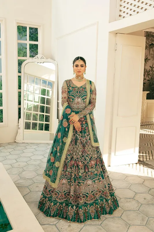 Ezra Wedding Collection Green Cotton Silk – view 1 – Poshaq