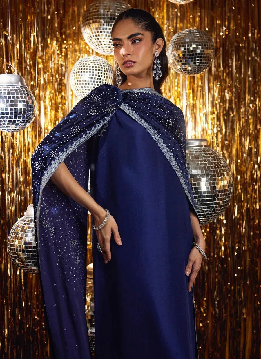 Farah Talib Aziz Velvet Fete 4 Silver Raw Silk – view 4 – Poshaq