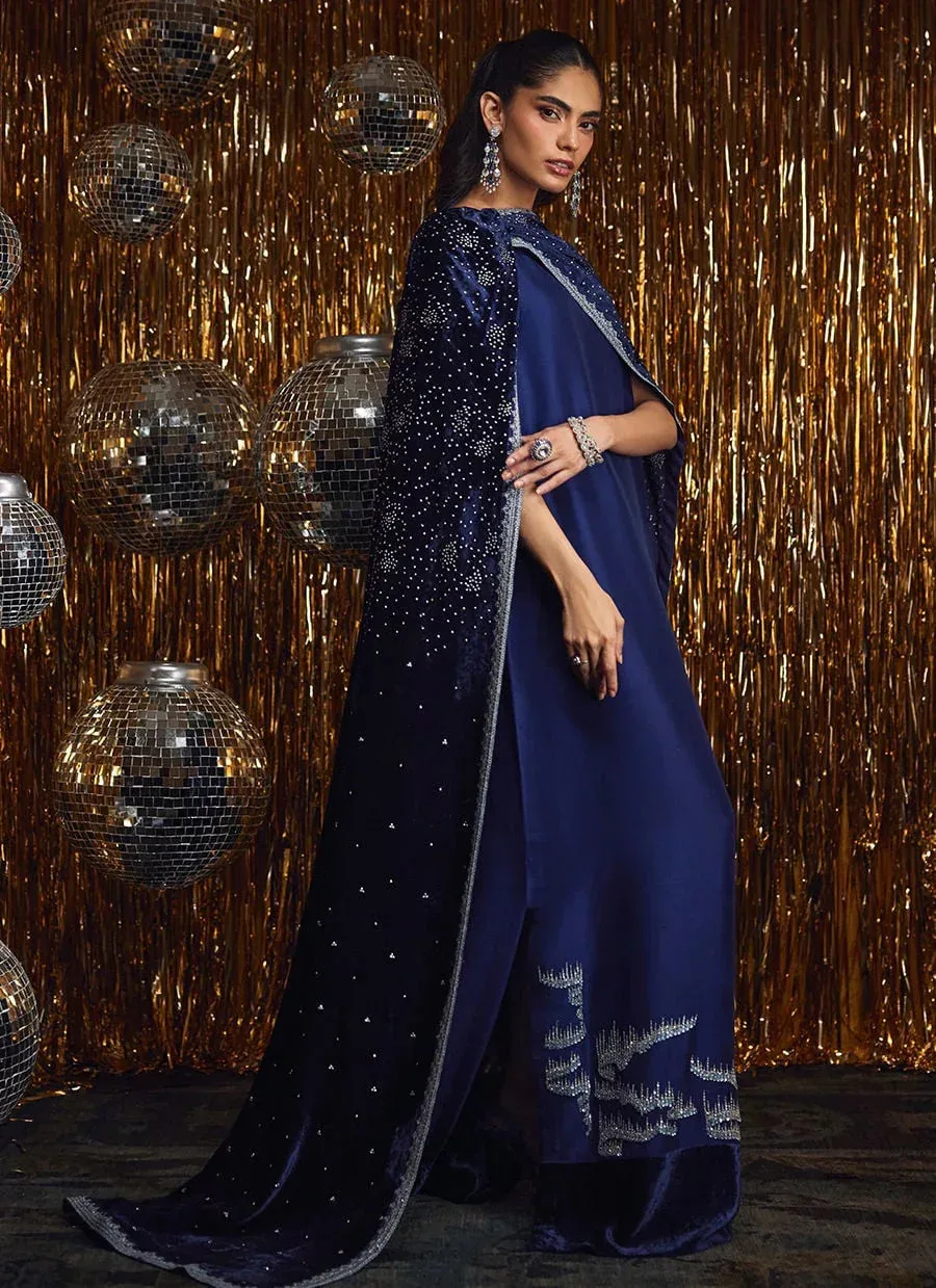 Farah Talib Aziz Velvet Fete 4 Silver Raw Silk – view 6 – Poshaq