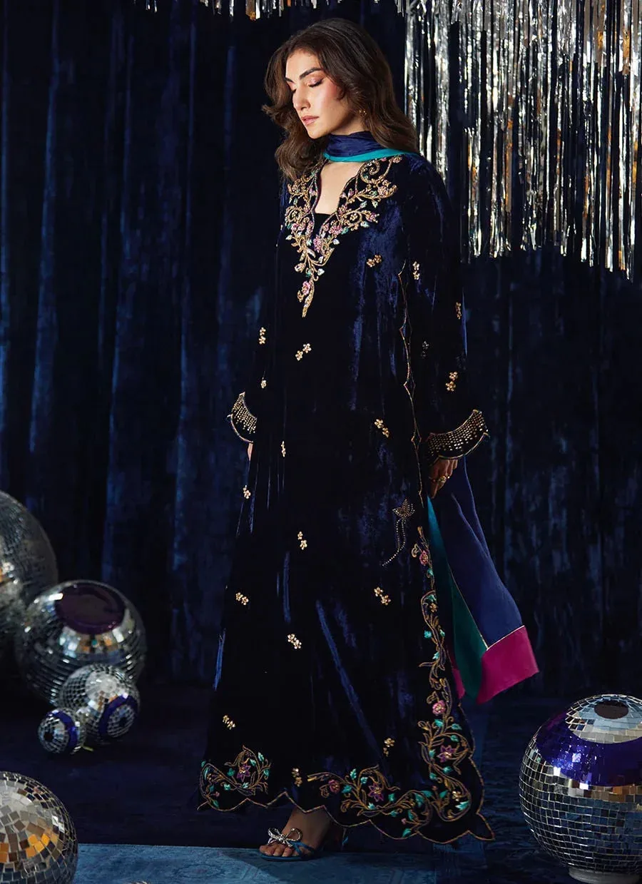 Farah Talib Aziz Velvet Fete 4 Pink Raw Silk – view 4 – Poshaq