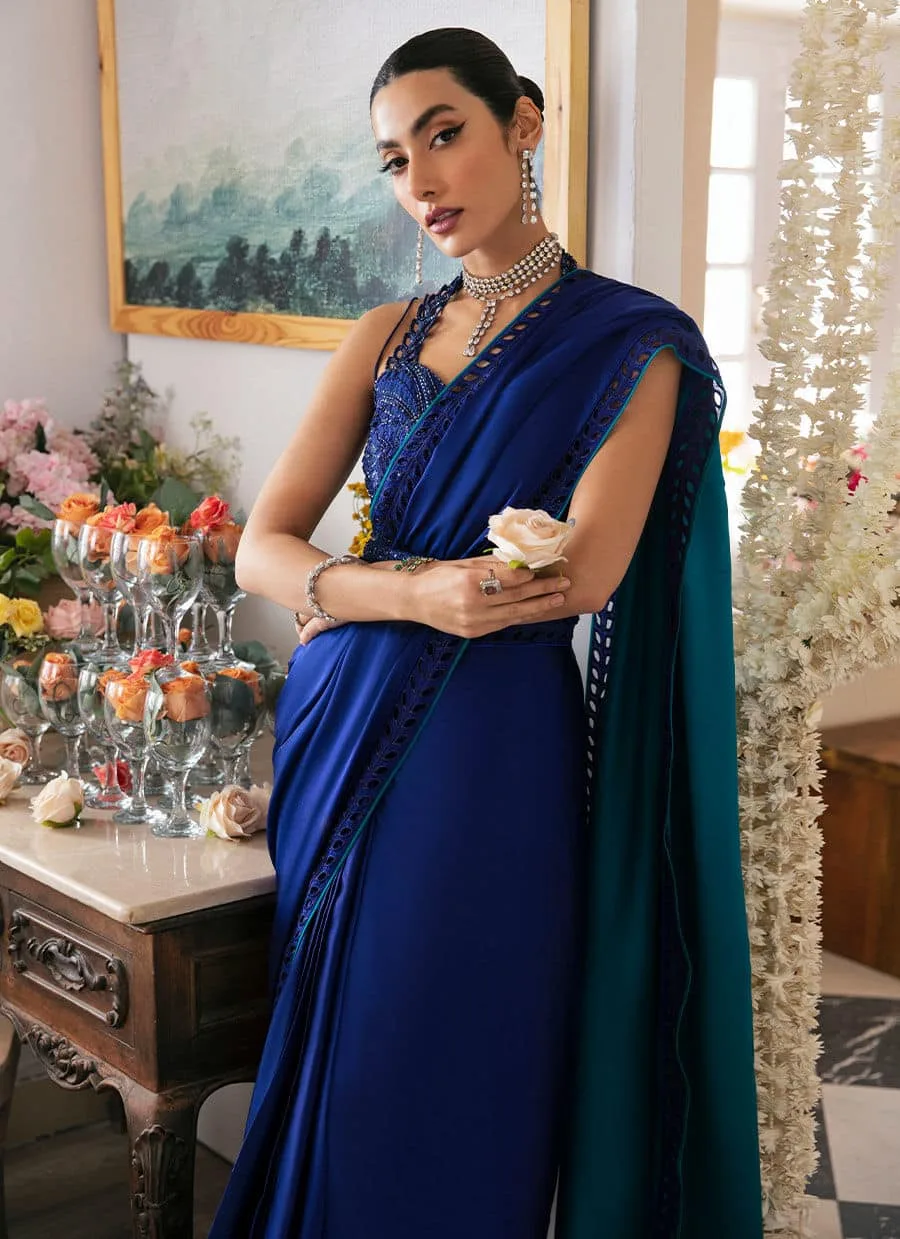 Farah Talib Aziz Mayna Festive Luxe Teal – view 4 – Poshaq